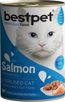 Bestpet Somonlu Kısırlaştırılmış Konserve Yetişkin Kedi Maması 400 G Bestpet Somonlu Kısırlaştırılmış Konserve Yetişkin Kedi Maması 400 G