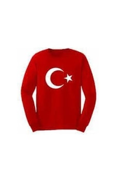 Salar Ticaret Çocuk Uzun Kollu Bayrak Tişört Ay Yıldızlı Kırmızı Tişört Unisex Kırmızı Salar Ticaret Çocuk Uzun Kollu Bayrak Tişört Ay Yıldızlı Kırmızı Tişört Unisex Kırmızı