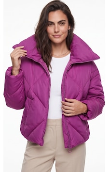 Onloox Kadın Fuşya Fuşya Pamuklu Likralı Esnek Kumaş Oversize Fermuarlı Elyaf Dolgulu Şişme Mont Onloox Kadın Fuşya Fuşya Pamuklu Likralı Esnek Kumaş Oversize Fermuarlı Elyaf Dolgulu Şişme Mont