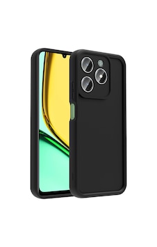 Realme C61 Kılıf Kamera Korumalı Zore Ananas Kapak Siyah Realme C61 Kılıf Kamera Korumalı Zore Ananas Kapak Siyah
