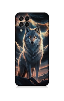 Samsung Galaxy M33 Uyumlu Kurt Ve Ay Desenli Silikon Kılıf Samsung Galaxy M33 Uyumlu Kurt Ve Ay Desenli Silikon Kılıf
