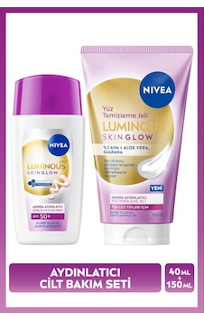 Spf50+ Güneş Koruyucu Luminous630 Skin Glow Yüz Kremi 40ml Ve Yüz Temizleme Jeli 150ml, Cam Cilt Spf50+ Güneş Koruyucu Luminous630 Skin Glow Yüz Kremi 40ml Ve Yüz Temizleme Jeli 150ml, Cam Cilt
