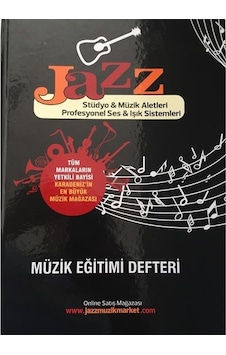 Jazz Kalın Yapraklı Ciltli Solfej Müzik Defteri Sol Anahtarsız Büyük Boy