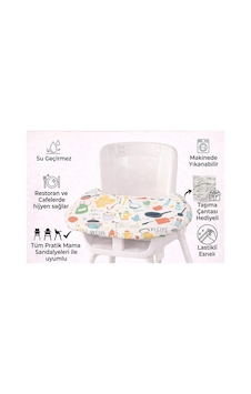 Safemom Mama Sandalyesi Örtüsü - Cupcake - Sarı Safemom Mama Sandalyesi Örtüsü - Cupcake - Sarı