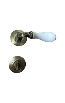 Dooraks Rozetli Porselen Kapı Kolu Antik Sarı Wc Dooraks Rozetli Porselen Kapı Kolu Antik Sarı Wc