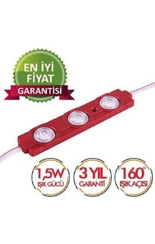 Kırmızı 20 Adet Mercekli Modül Led 1,5 Watt 12volt Kırmızı 20 Adet Mercekli Modül Led 1,5 Watt 12volt