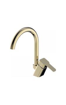 Premium Serisi Plus Kuğu Lavabo Bataryası Altın Premium Serisi Plus Kuğu Lavabo Bataryası Altın