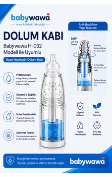 Babywawa H-032 Burun Aspiratörü Uyumlu Dolum Kabı Hazne Babywawa H-032 Burun Aspiratörü Uyumlu Dolum Kabı Hazne