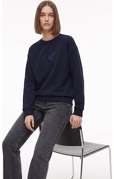 Fabrika Lacivert Kadın Bisiklet Yaka Loose Fit Nakışlı Sweatshirt F6wl-swt0087 Fabrika Lacivert Kadın Bisiklet Yaka Loose Fit Nakışlı Sweatshirt F6wl-swt0087