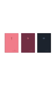 Pp Kapak Aqua Defter, 80 Yaprak,kareli,400 Mikron,70 Gr Kağıt,şeffaf Spiral