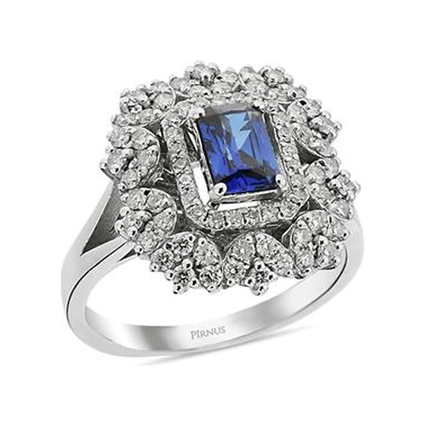 1,27 Karat Pırlanta Safir Baget Yüzük - 216000003648 1,27 Karat Pırlanta Safir Baget Yüzük - 216000003648