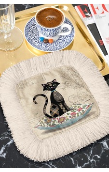 Zarif Vintage Siyah Kedi Saçaklı Sunum Peçetesi - Çiçekli Bohem Tarz Bej Krem Bardak Altlığı Mendil Sedefli Adaçayı Lacivert Zarif Vintage Siyah Kedi Saçaklı Sunum Peçetesi - Çiçekli Bohem Tarz Bej Krem Bardak Altlığı Mendil Sedefli Adaçayı Lacivert