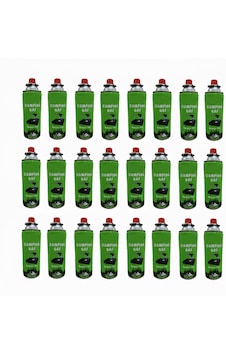 Tub Shop 24 Lü Gaz Kartuşu 24 Adet 220 Gr Kamp Gazı Kartuş Seti Bütan Propan Kamp Gazı Yeşil