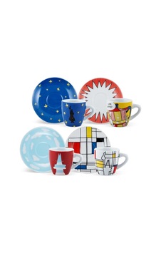 Bialetti 4'lü Fincan Seti Arte Çok Renkli Bialetti 4'lü Fincan Seti Arte Çok Renkli