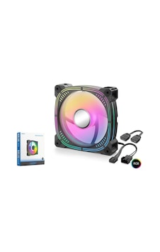 Nodar Nd2656 Kasa Fanı 3.nesil İç Ve Dış Parıltı Argb 12cm Siyah Nodar Nd2656 Kasa Fanı 3.nesil İç Ve Dış Parıltı Argb 12cm Siyah