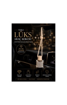 Taşlı Simli Işıltılı Araç Kokusu