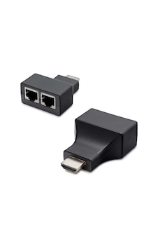 Büro Ev Ofis Network Bağlantısı İçin 30mt Siyah Hdmı Mini Extender