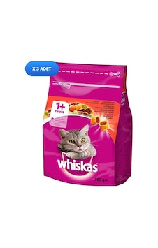 Whiskas Biftekli ve Havuçlu Yetişkin Kedi Maması 3 x 300 G Whiskas Biftekli ve Havuçlu Yetişkin Kedi Maması 3 x 300 G