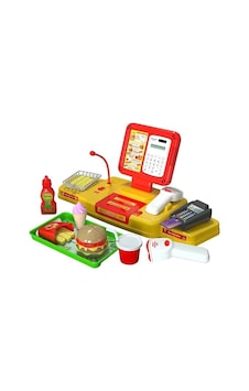Hesap Makineli Pos Cihazlı Sesli Tepsili Hamburger Dükkanı Yazar Kasa Oyuncak Seti Hesap Makineli Pos Cihazlı Sesli Tepsili Hamburger Dükkanı Yazar Kasa Oyuncak Seti