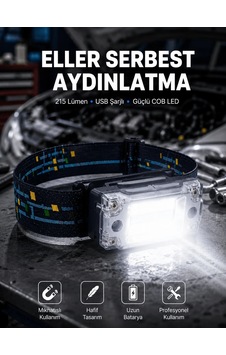 Lb Kompakt Led Kafs Feneri Usb Şarjlı Manyetik 2 Işık Modlu 215 Lümen Yeni Nesil Çok Renkli Lb Kompakt Led Kafs Feneri Usb Şarjlı Manyetik 2 Işık Modlu 215 Lümen Yeni Nesil Çok Renkli