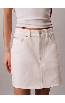Calvin Klein 90s Mını Skırt Chalk, Asn, 25 Beyaz Kadın Kot Etek Calvin Klein 90s Mını Skırt Chalk, Asn, 25 Beyaz Kadın Kot Etek