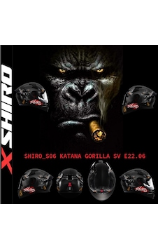 Shiro Fullface Katana Gori Motosiklet Kaskı Kapalı Grafik Shiro Fullface Katana Gori Motosiklet Kaskı Kapalı Grafik