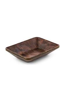 Tria Rölyefli Kestane Köşeli Kahverengi Kayık Tabak 12.5x17 Cm Tria Rölyefli Kestane Köşeli Kahverengi Kayık Tabak 12.5x17 Cm