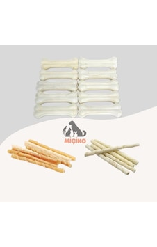 Köpekler İçin Ödül Seti13 10lu 7cm Beyaz Kemik+25li Beyaz Ve 25li Naturel Burgu Çubuk Köpekler İçin Ödül Seti13 10lu 7cm Beyaz Kemik+25li Beyaz Ve 25li Naturel Burgu Çubuk