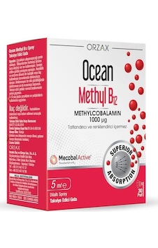 Ocean Methyl B12 1000 Mcg 5 ML Dilaltı Sprey Ocean Methyl B12 1000 Mcg 5 ML Dilaltı Sprey