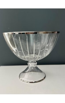 Decorium Cam Kase Ayaklı 23,5 Cm Accademia Platin M06458-ab Decorium Cam Kase Ayaklı 23,5 Cm Accademia Platin M06458-ab