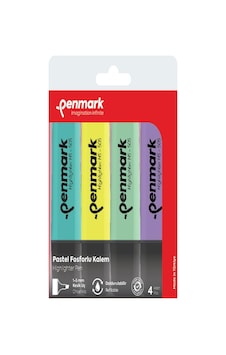 Penmark Fosforlu Kalem 4 Lü Asetat Karışık Renk Pastel Penmarkhs5054p