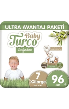 Baby Turco Doğadan Bebek Bezi Ultra Avantaj Paketi Xlarge 7 Numara 96 Adet Baby Turco Doğadan Bebek Bezi Ultra Avantaj Paketi Xlarge 7 Numara 96 Adet