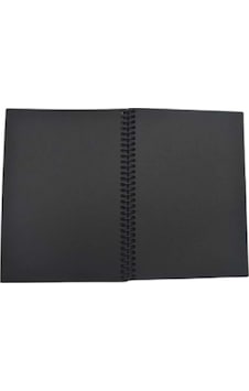 Gürmat Siyah Yapraklı Defter A5 40 Yaprak Spiralli Siyah