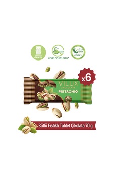 Sütlü Fıstıklı Tablet Çikolata 70 G x 6 Adet