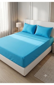 Bella Çift Kişilik 180x200 Cm Lastikli Çarşaf Takımı Mavi Bella Çift Kişilik 180x200 Cm Lastikli Çarşaf Takımı Mavi