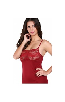 Lonca Tekstil Dantel İşlemeli İp Askılı Kadın Atlet Kırmızı Lonca Tekstil Dantel İşlemeli İp Askılı Kadın Atlet Kırmızı