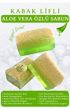 Doğal Kabak Lifli Aloe Vera Özlü Sabun Etki Cilt Doğal Kabak Lifli Aloe Vera Özlü Sabun Etki Cilt
