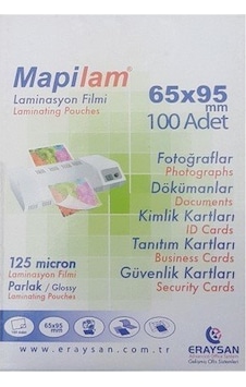 MapiLam Laminasyon Filmi 125 Mic. Poşeti 65 x 95 MM 100'lü