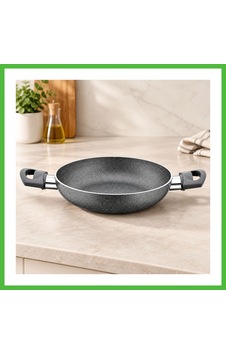 Vaveni Granit Tava 22 Cm Çift Saplı Gri Kırçıllı Arz Vaveni Granit Tava 22 Cm Çift Saplı Gri Kırçıllı Arz