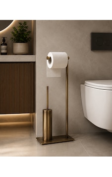Pirinç Slim Lüx Ayaklı Set Wc Fırçalık Ve Kağıtlık Antik Pirinç Slim Lüx Ayaklı Set Wc Fırçalık Ve Kağıtlık Antik