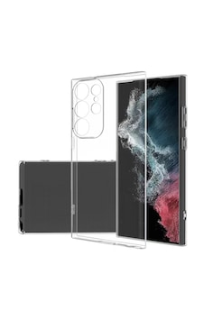 Samsung S23 Ultra Kılıf Zore Süper Silikon Kapak - Şeffaf Samsung S23 Ultra Kılıf Zore Süper Silikon Kapak - Şeffaf