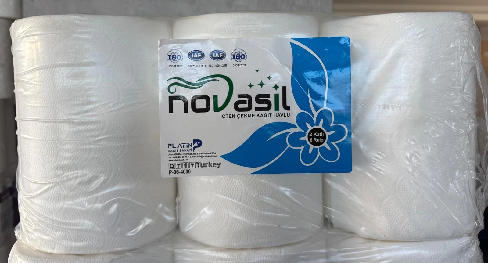 Novasil İçten Çekme Kağıt Havlu Novasil İçten Çekme Kağıt Havlu