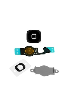Apple Uyumlu iPhone 5 Home Tuş Orta Tuş Home Bottun (Tam Set) Siyah