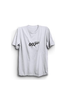 007 James Bond Baskılı Tshirt Beyaz 007 James Bond Baskılı Tshirt Beyaz