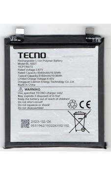 Tecno Phantom X2 Ad8 Bl-50dt Batarya Pil 3.87 5160mah Tecno Phantom X2 Ad8 Bl-50dt Batarya Pil 3.87 5160mah