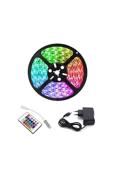 Rgb Şerit 5 Metre 16 Renkli Kumandalı Adaptörlü 60309 Çok Renkli Rgb Şerit 5 Metre 16 Renkli Kumandalı Adaptörlü 60309 Çok Renkli