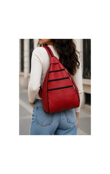 Levano Leather %100 Hakiki İtalyan Kuzu Derisi Kadın Sırt Çantası Kırmızı Levano Leather %100 Hakiki İtalyan Kuzu Derisi Kadın Sırt Çantası Kırmızı