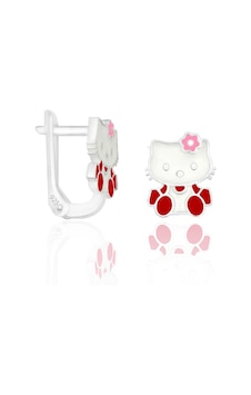 Gümüş Çocuk Küpe Kedi Motifli Kırmızı Mineli Klipsli Küpe 925 Ayar St104 Kırmızı Gümüş Çocuk Küpe Kedi Motifli Kırmızı Mineli Klipsli Küpe 925 Ayar St104 Kırmızı