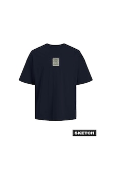 Jack & Jones Erkek Bisiklet Yaka Tisört - Mark - 12288738 Outer Space Jack & Jones Erkek Bisiklet Yaka Tisört - Mark - 12288738 Outer Space
