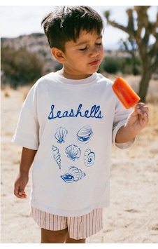 Monila Unisex Çocuk Pamuklu Bisiklet Yaka Baskılı T-shirt Beyaz Monila Unisex Çocuk Pamuklu Bisiklet Yaka Baskılı T-shirt Beyaz